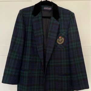 Vintage Plaid Blazer